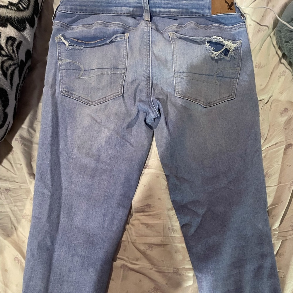 Light Denim Wash Low Rise Jeans American Eagle